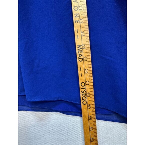 Grace Womens V-Neck Blouse Plus Size 2X Blue Ruffle Sleeve Pullover Sheer Y2K - Picture 4 of 11